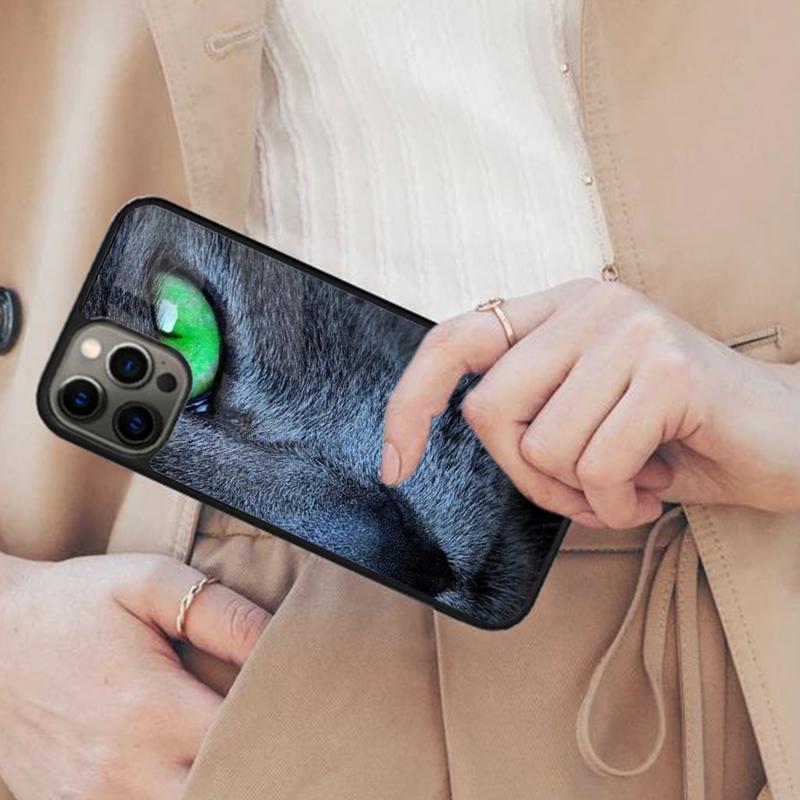 Cat Staring Eye Magnetic Phone Case For APPLE iPhone 17 Air 16 14 13 12 Pro Max 15 Plus Wireless Charge With MagSafe Cover