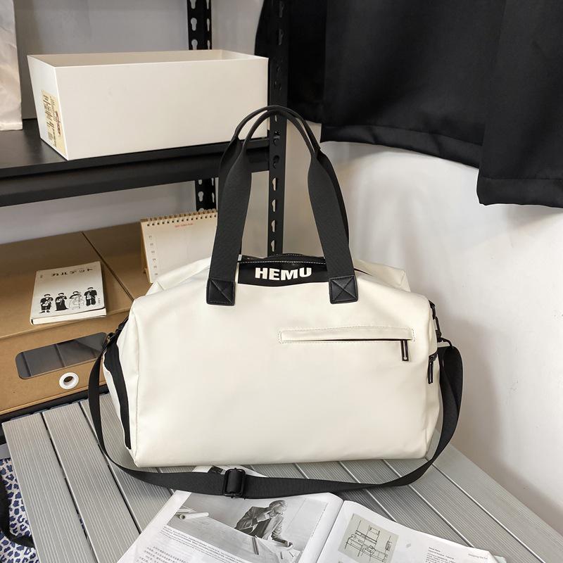 

Легкая спортивная сумка: Студенческие поездки, йога, фитнес, разделение «сухое/влажное», короткие расстояния, ручная кладь. белый