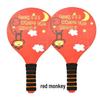 Aoxing Solid Wood Badminton Racket - Thickened Design for Indoor & Outdoor Use, Suitable for Children & Adults, Three Feather Fitness Racket.