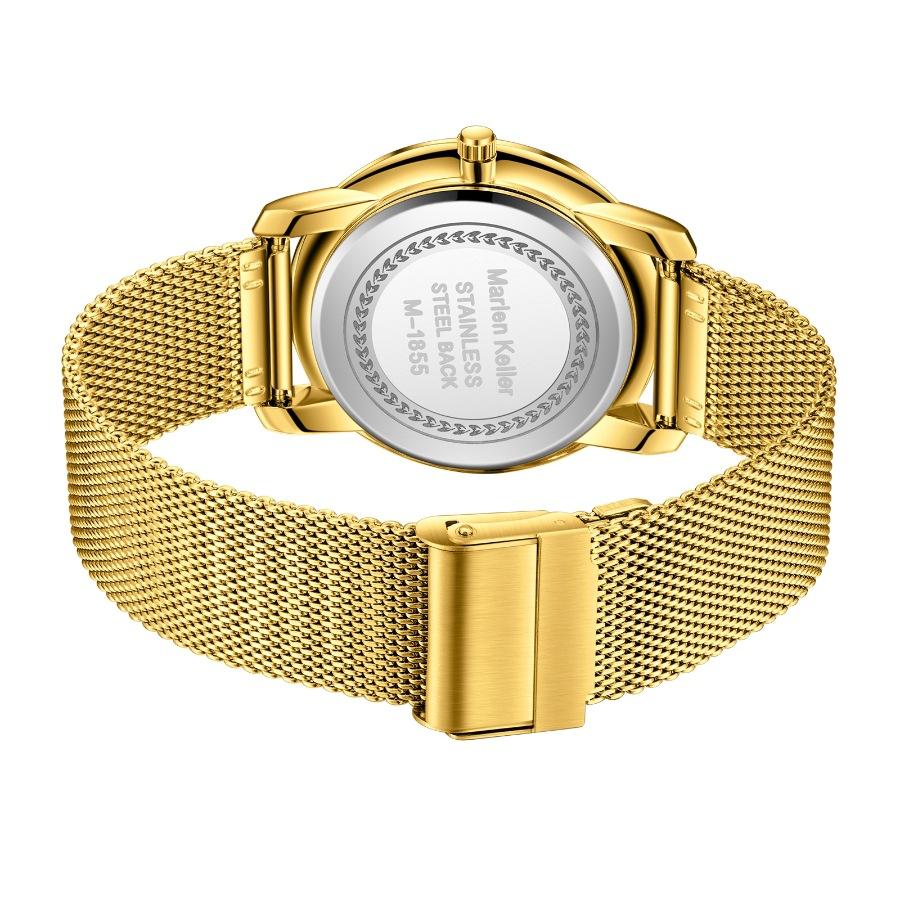 Luxury Brand Wristwatch MISSFOX Minimalist Fashion Quartz Watch Classic Design Waterproof Stainless Steel Mesh Belt Wristwatches