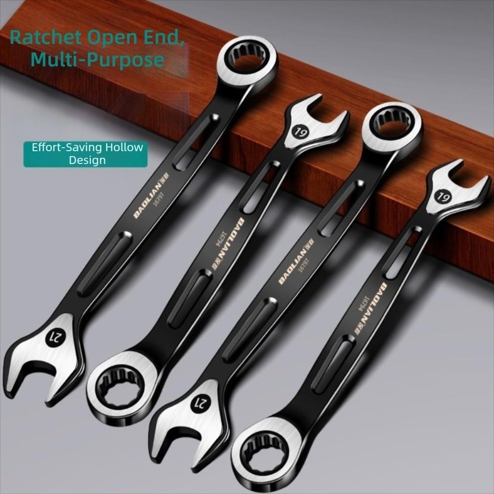 Anti Slip Combination Ratchet Wrench 6-15mm Spanner Durable Dual-purpose Wrench  Universal
