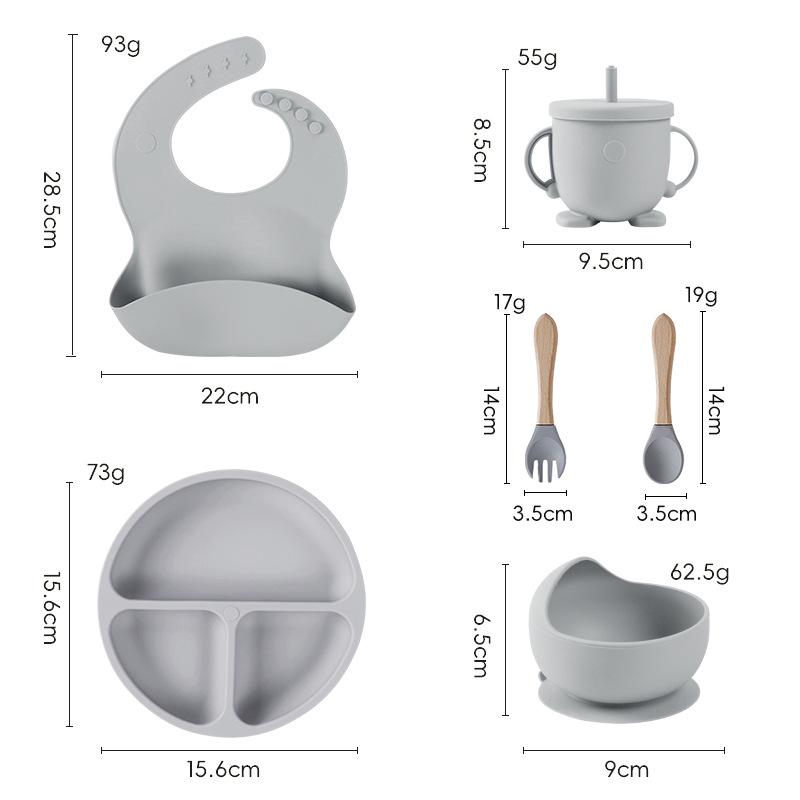 Silicone Suction Cup Bowl & Spoon Set for Babies - Children's Tableware