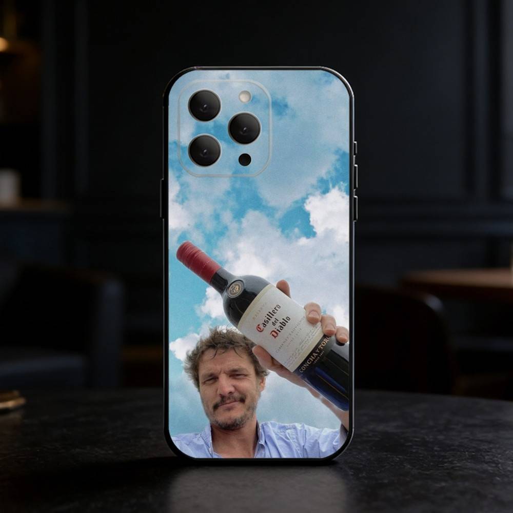 Pedro Pascal Phone Case For iPhone 17,16,15,14,13,12,11 Plus,Pro,Max,Mini Silicone black Soft Cover