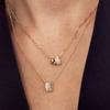 LUNNE 14k Kuppel Pave Rondelle Anhänger S (14 Karat Gold) #LFP10