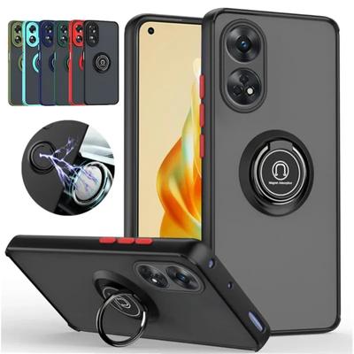 Carcasa mata armura pentru OPPO A79 A18 A38 A58 A78 A98 5G A17 A77 A16 A55 Inel de acoperire Suport magnetic Suport Fundas anti-șoc