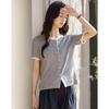Demana Lyocell Kontrast Rundhals Strickjacke