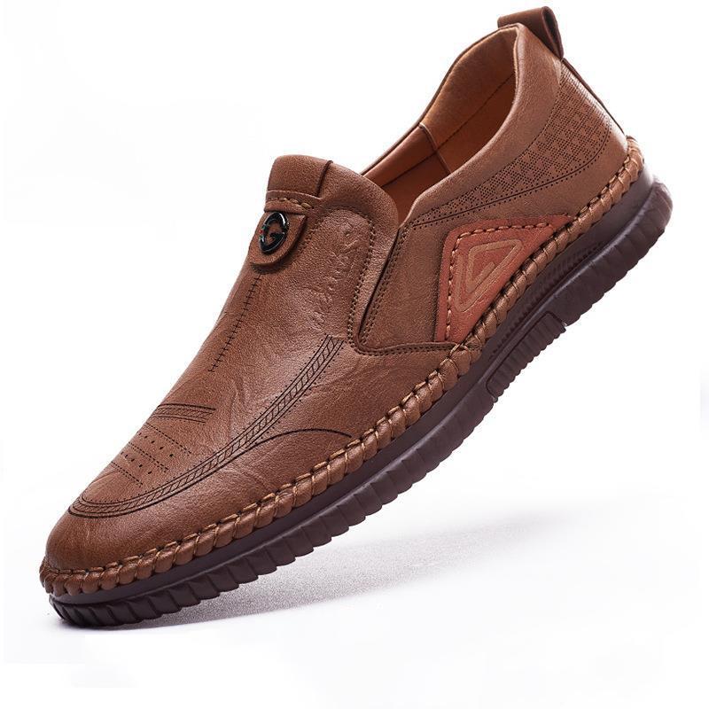 

Мужские ретро пенни-лоферы, мягкая классическая обувь, прошитые, удобные, повседневные, слипоны, весна-лето 38 коричневый