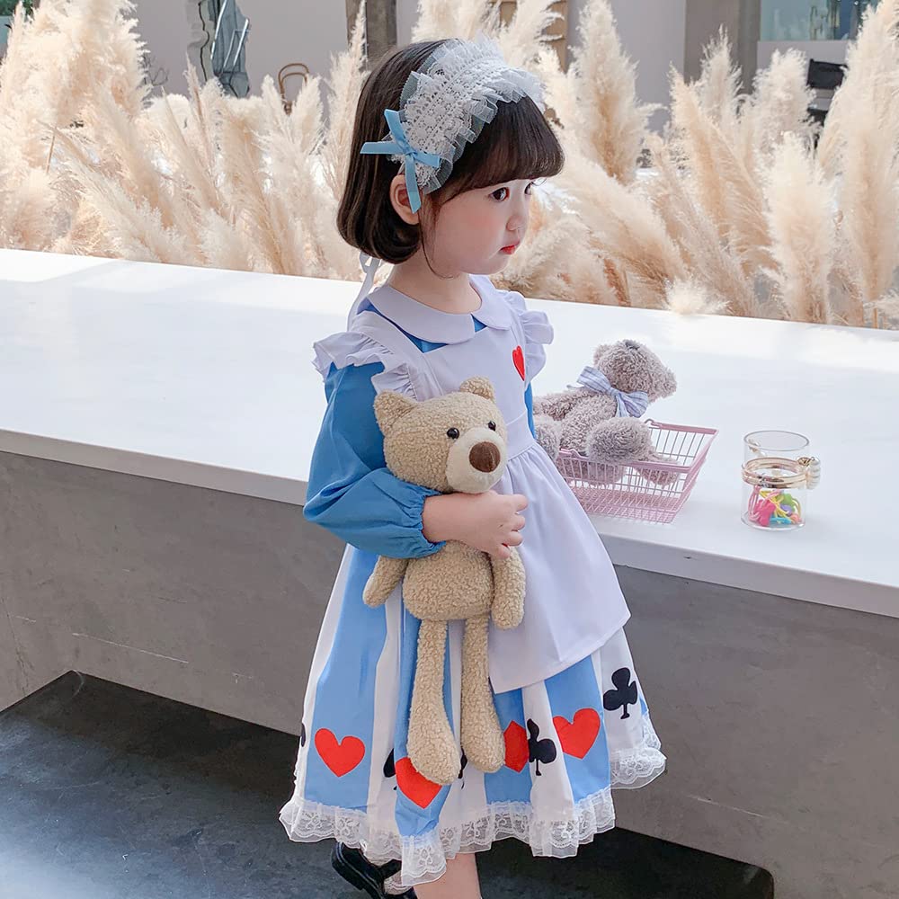 Alice Maid Halloween Long Princess Set [RPFLQ] Dress, Girls' Cosplay, Costume, Apron, Sleeves, Costume, Cute, Moe, Event, Activities, 3-Piece (90)