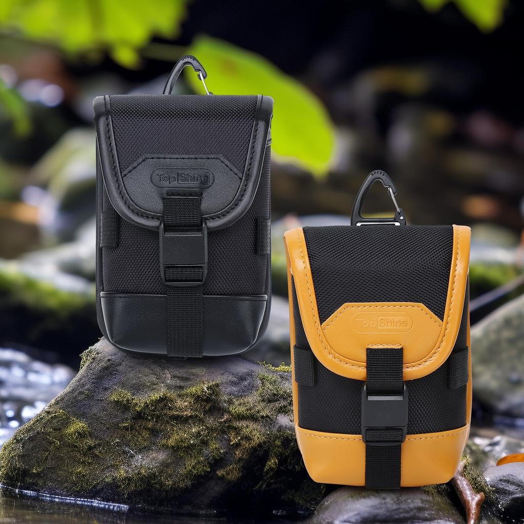 Top Shine Golf Distance Meter Case Easy OpenClose Distance Meter Case with Carabiner Laser Distance Meter Case Lightweight PU Leather Golf Ball Case