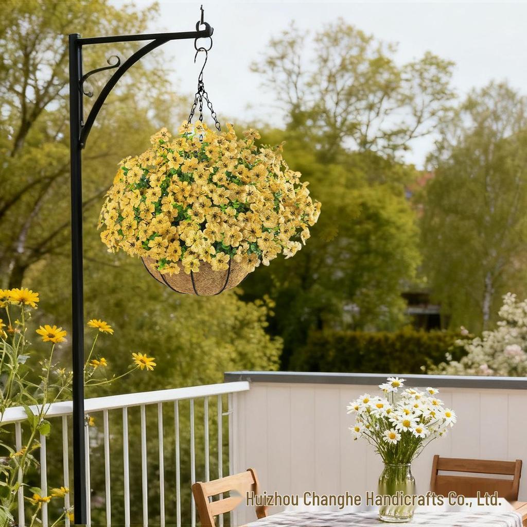 Spring Violet Eucalyptus Hanging Basket Pendant for Home Decoration