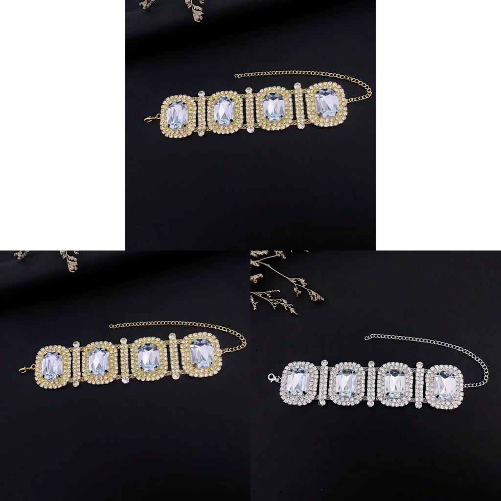 Geometric Square Water Drop Crystal Bracelet For Women Party Wear Jewelry Gift