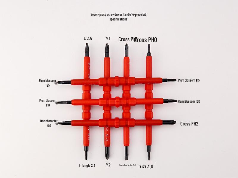 Insulated Magnetic Screwdriver Set: Flathead & Phillips Repair Tool Kit.