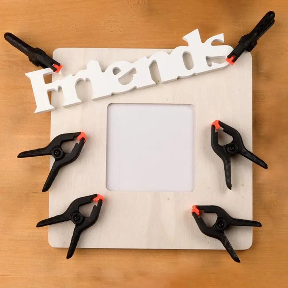DIY 2/3 Inch Woodworking Hand Tool Clamp Woodworker Hand Holding Clamp Hard Grip Ratchet Release Extrusion Carpenter Tool Clamp