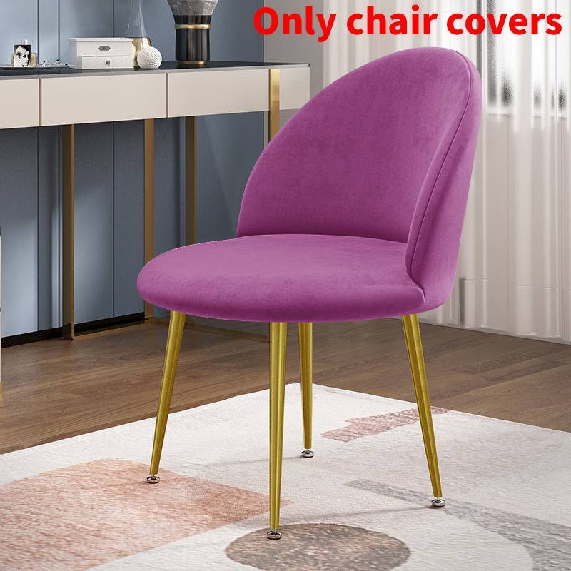 Chair Velvet Duckbill Cover Round Bottom Stool Back Dinning Makeup Elastic Big