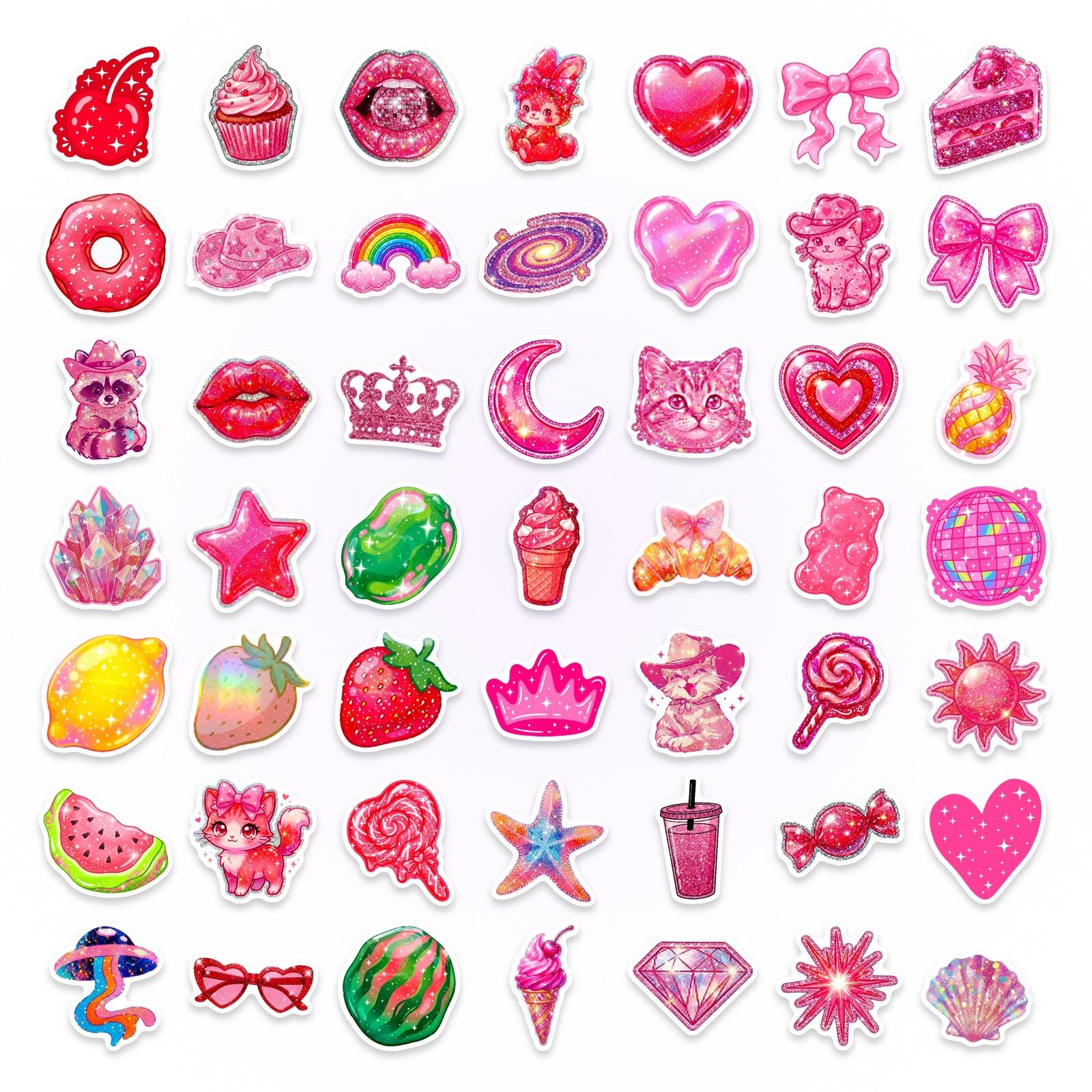 50 Candy Donuts Stickers Cartoon Stationery Stickers Mobile Phone Luggage Computer Stickers Stickers