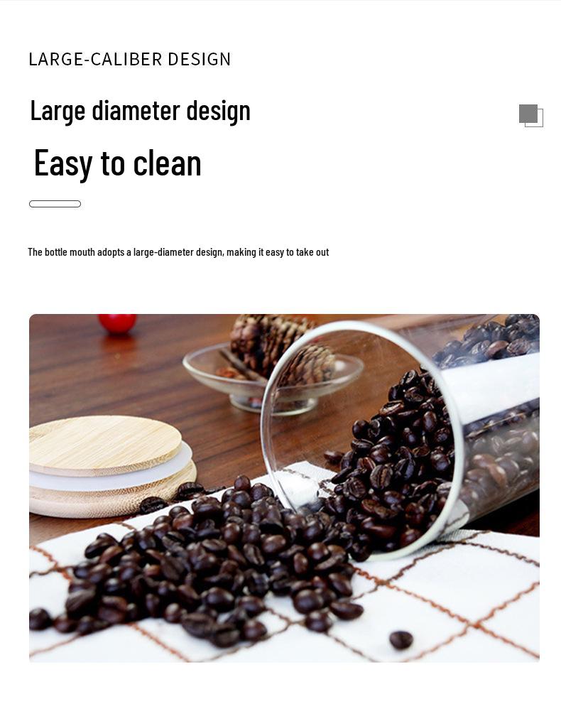 High Borosilicate Glass Storage Jar with Bamboo Lid & Silicone Seal - Airtight & Moisture-Proof