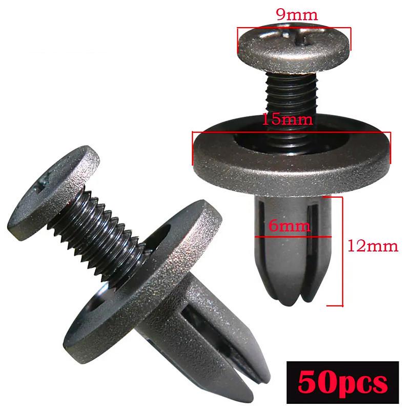 

Универсальный клипс-пистон для крыла 6 мм для бампера Suzuki 30 pcs/bag чёрный