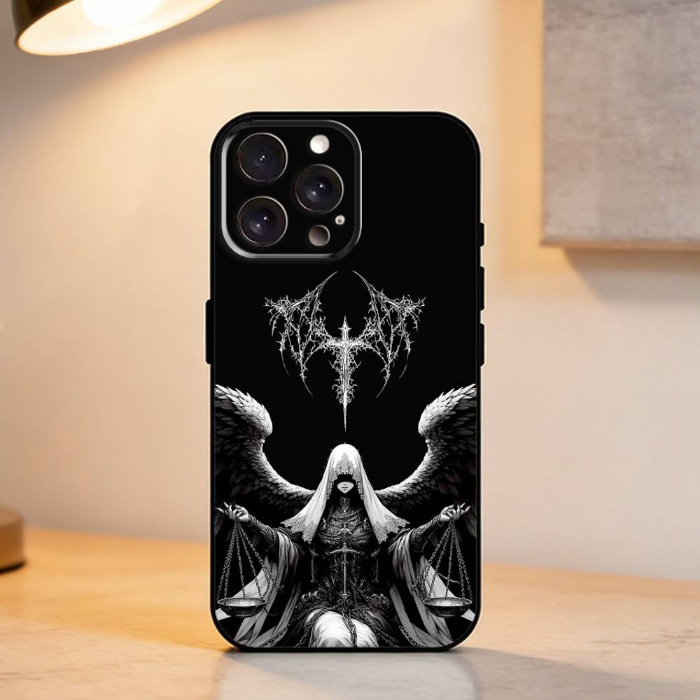 G-Gothic Girl Sculpture Retro    Phone Case For iPhone 17,16,15,14,13,12,11 Plus,Pro Max,XS,Soft Silicone Black Cover