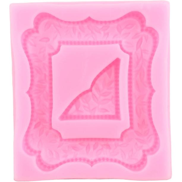 Mujiang Photo Frame Fondant Molds Picture Frames Silicone Mold Vintage Frame Molds For Cake Decorating Cupcake Topper Chocolate Candy Polymer Clay
