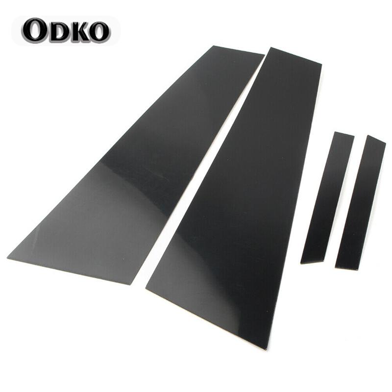 4Pcs Gloss Black Pillar Post Fit For MERCEDES CLS C219 2006 2007 2008 2009 2010 2011 Door Side Window Decor Cover Accessories