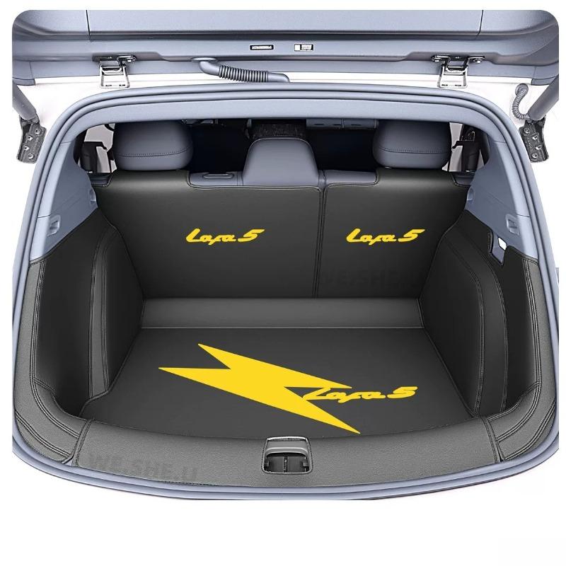 For Leapmotor B05 Lafa 5 2026 2027 Car Trunk Mat Leather Cargo Liner Backrest Pad Non-Slip Dustproof Stain Resistant Cover