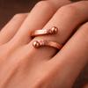 Pure Copper Hammered Open Ring – Adjustable Minimalist Copper Band, Handmade Copper Healing Jewelry