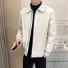 Mens Winter Down Jacket 50% White Duck Loose Fit Business Casual Coat With Lapel Multiple Pockets
