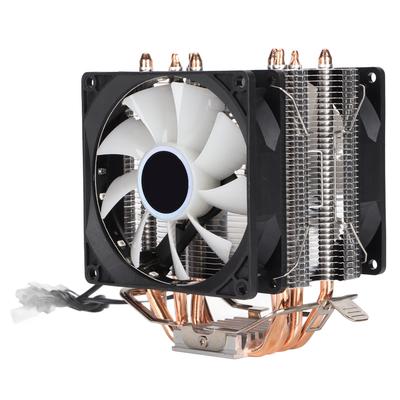 Ventilador de CPU Tecnología de Contacto Directo Iluminación RGB Bajo Ruido Refrigerador de Ordenador para Intel LGA 775 para Core2DUODual Fan