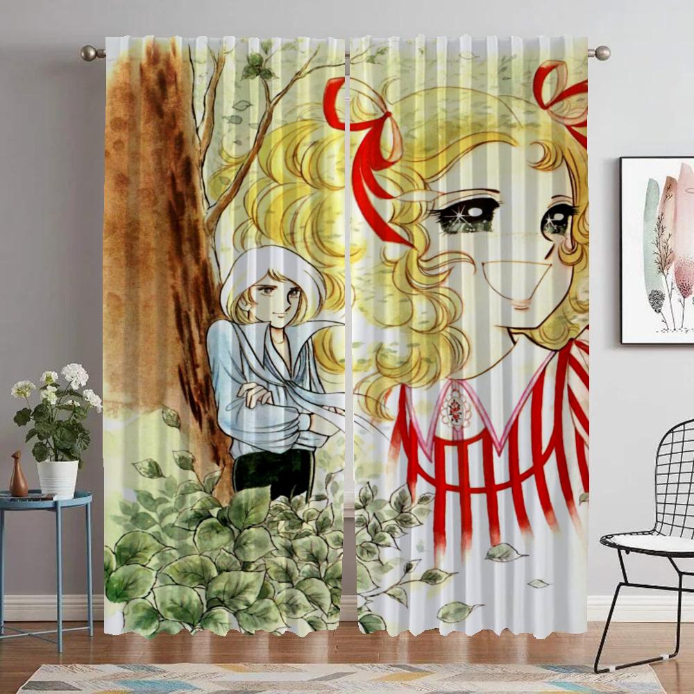 

Украшения на Хэллоуин, конфеты, кухонные занавески для камер, перегородки, элегантные занавески для комнаты, 2 шт., оконные занавески для дома W50xH70cmx2pcs-CL