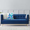 Blue Dancing Butterfly Square Pillowcase Pillow Cover Cushion Throw Pillow for Home Sofa Living Room
