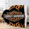 Harleys Blanket Motorcycle Blanket Super Soft Flannel Fleece Throw Blankets for Bed Sofa and Couch Cool Motorcycle Gifts for Men(50""x60""), Black