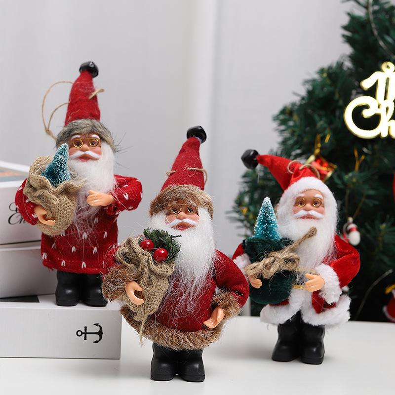 Cartoon Plush Santa Claus Christmas Desktop Ornament
