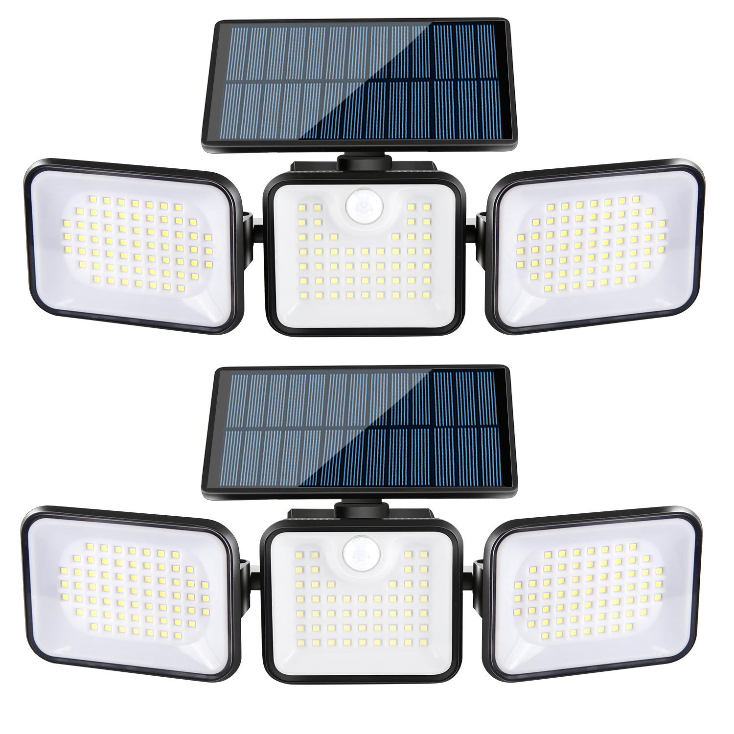 

Rotatable Solar 3-Head Spotlight with 180 LEDs for Outdoor Garden and Lawn No Remote Control