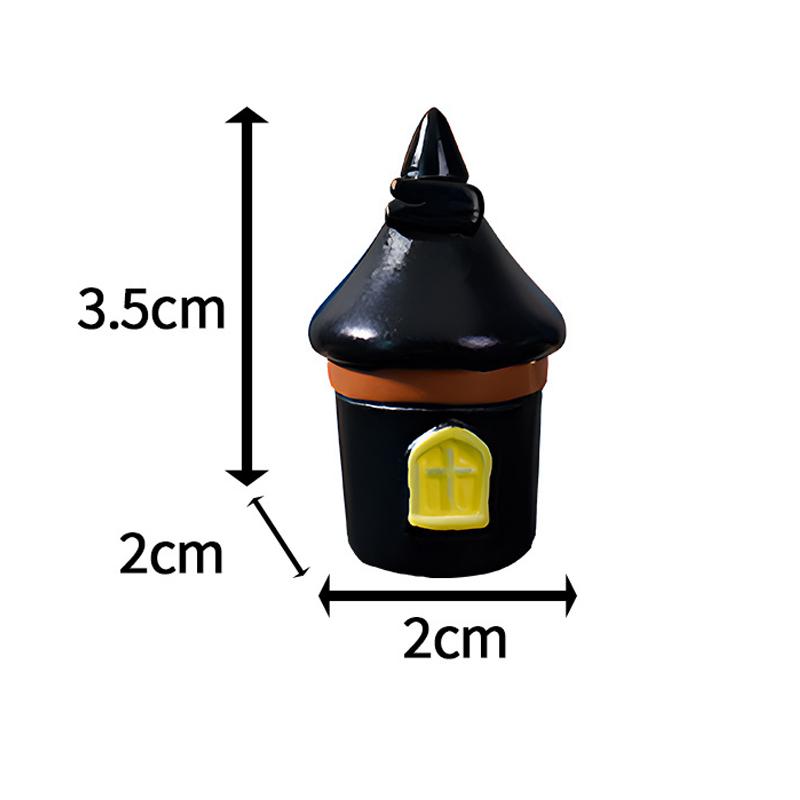 Creative Halloween Pumpkin Ghost Bat Ornaments Micro Landscape Miniature Figurines DIY Home Desktop Decoration Children Gifts