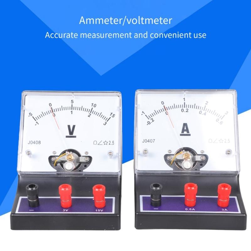 Circuit Experiment Equipment Plastic Voltmeter and Ammeter Set Physics Teaching Aid for Classroom Teaching Demonstration