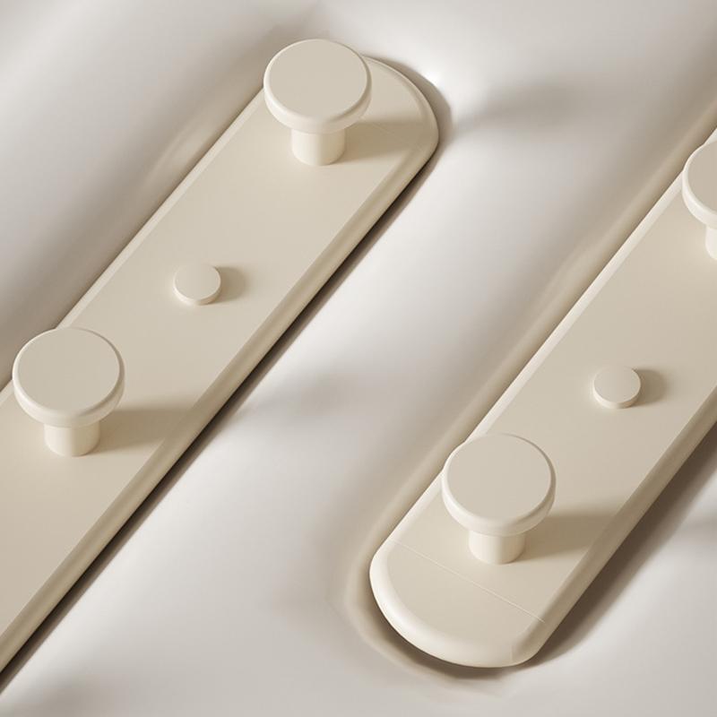 1Pc Wall Mounted Clothes Rack Bedroom Rows Of Back Door Hooks Space Saving No Hole Punching Bathroom