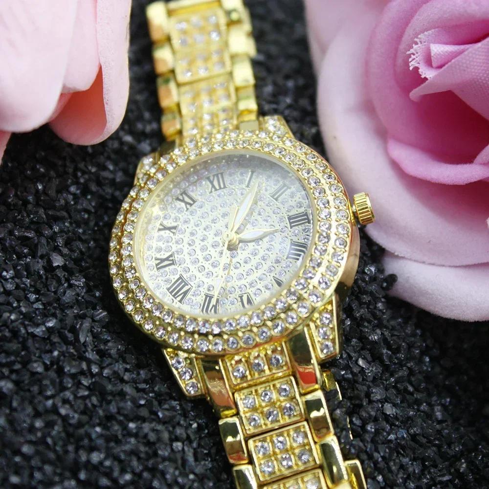 5-teiliges Set Mode Damen Strass Uhren Armband Damen Kleideruhren Uhren für Feminino Geschenke Inklusive Box