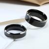 Anelli Neri Anello Classico in Acciaio Inossidabile Fedi Nuziali di Fidanzamento Per Uomo Donna Coppia Colore Nero Argento Gioielli di Moda 8/6mm