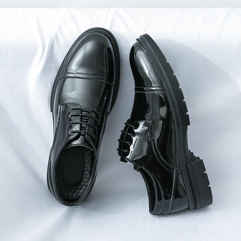 Fashion 2024 High End Fashionable Men's Business Dress Shoes Black Oxford Shoes Breathable British Style Men's Leather Casual Shoes