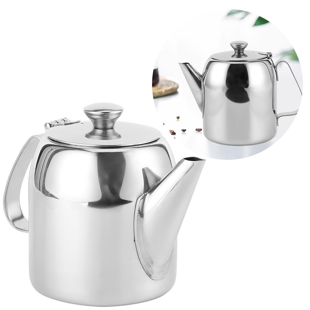 Coffee Pot Teapot Stainless Steel Kettle Cold Water Jug Short Spout for Hotel Restaurant32oz(Approx. 850ml)
