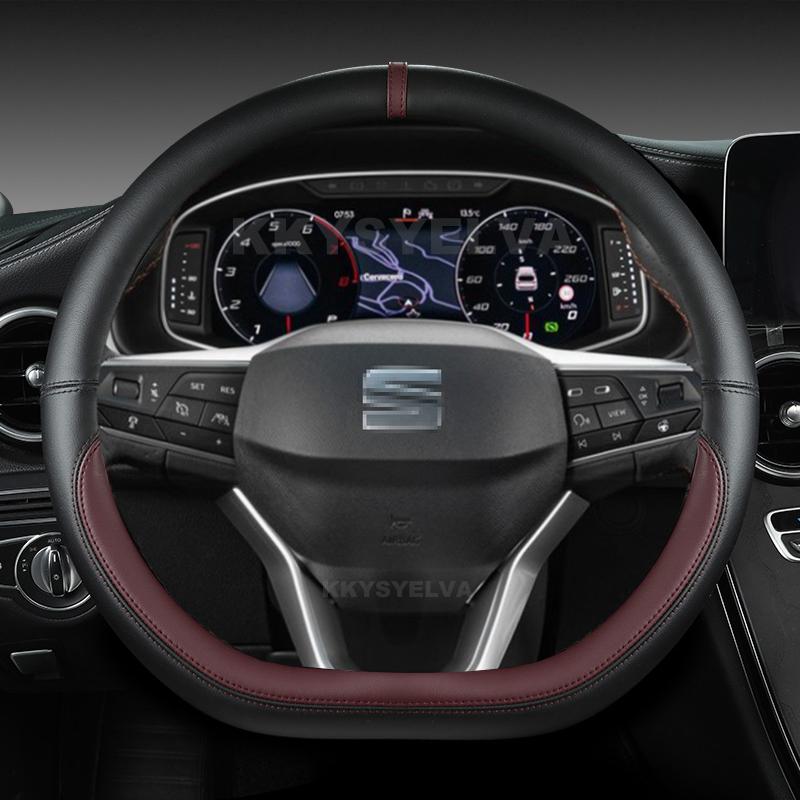 Potah volantu D tvar pro Seat Ateca FR 2017 Leon ST Arona FR 2017 Ibiza FR 2018 Auto příslušenství