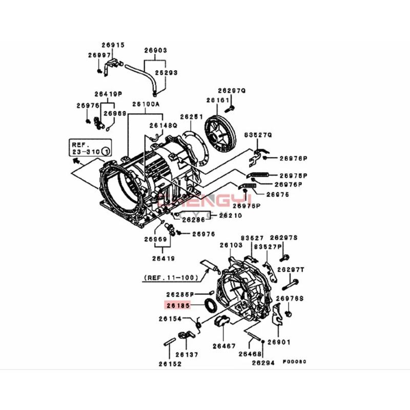 Transmission Rear Oil Seal Transfer Case Front Oil Seal For Pajero Montero K96W KH6W KH9W V63W V73W V78W V93W V97W V98W MR350599