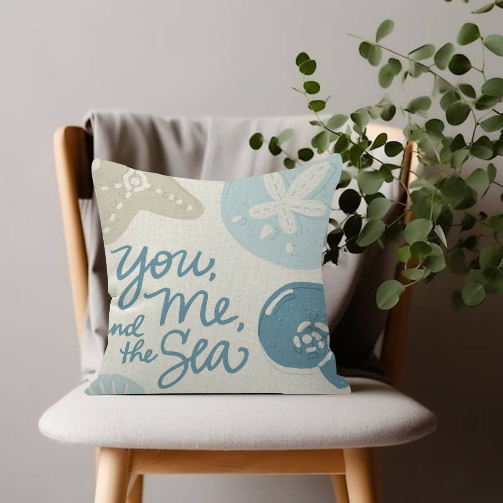 Ocean theme Pillow Case Home Doublesided Printing Short Plush Colorfast Microfiber Cushion Cover
