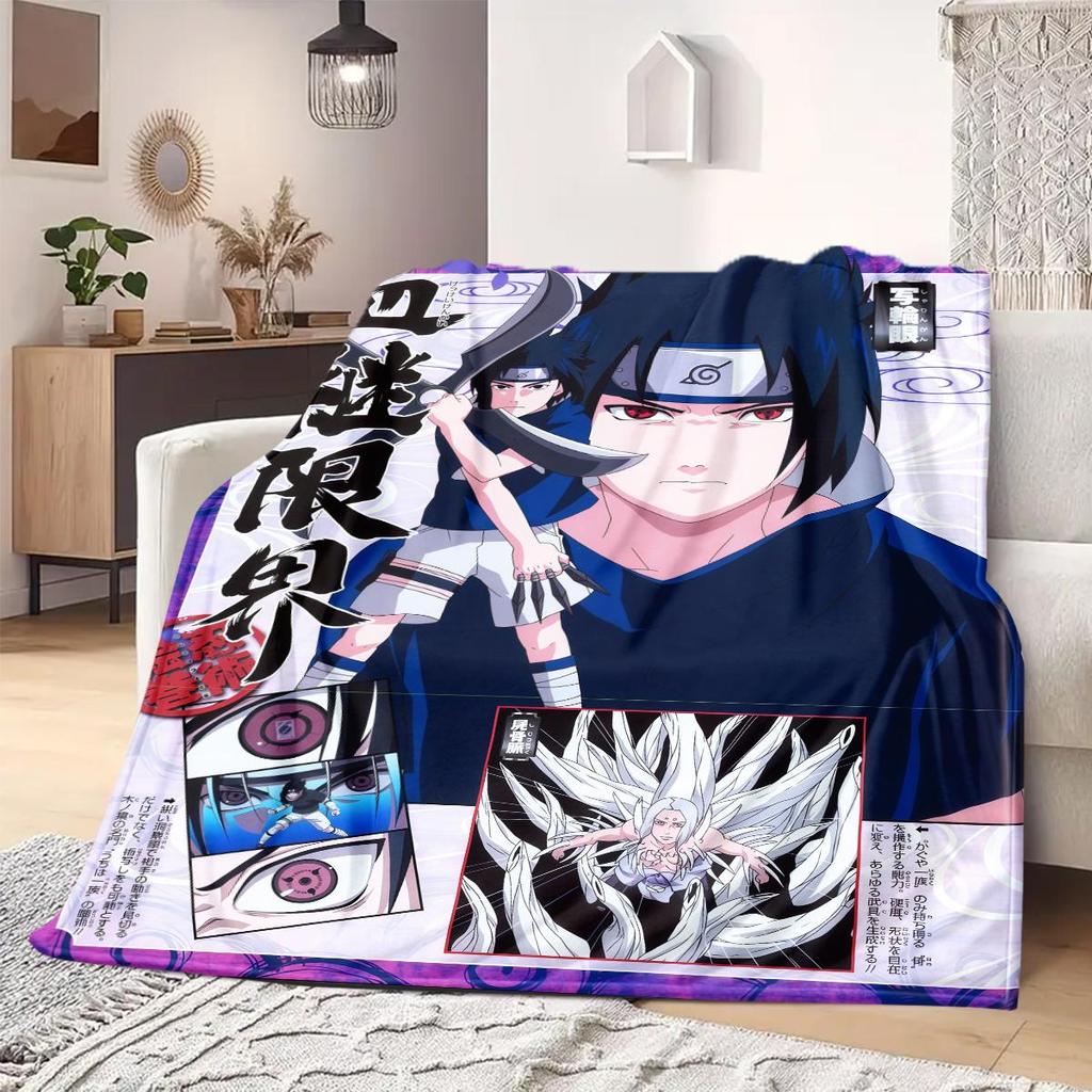 Naruto Anime Print Blanket Warm  Comfortable Flannel Blanket Suitable for Bedrooms, Sofas, Beds, Chairs, Picnics, Travel