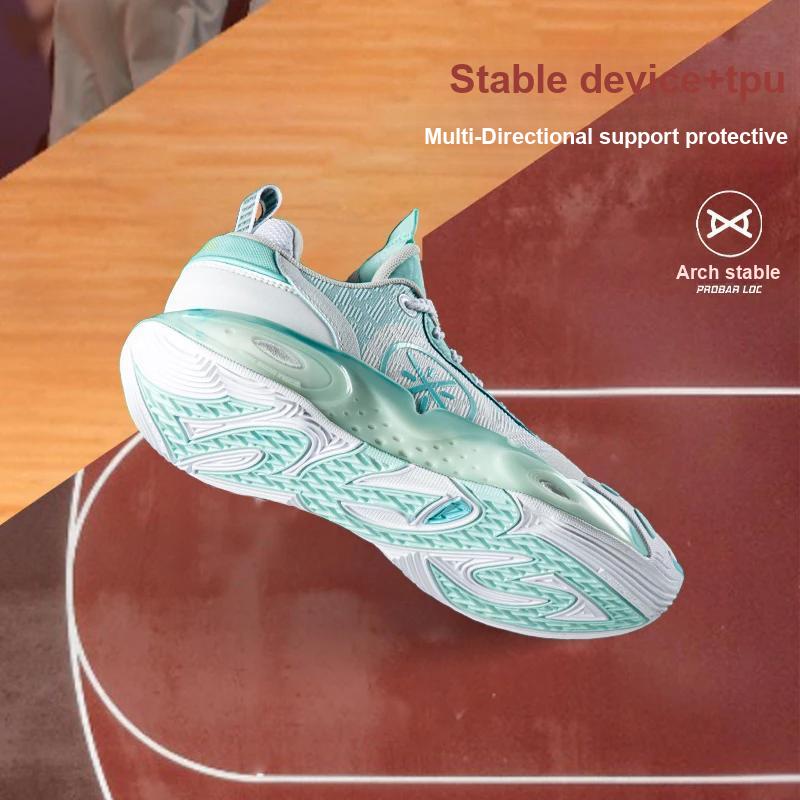 Li Ning City 12 Pelle Sintetica Casual Sport Leggere Antiscivolo Resistenti all'Usura Rimbalzo Scarpe da Basket Basse Scarpe da Basket per Bambini YKBU020-1