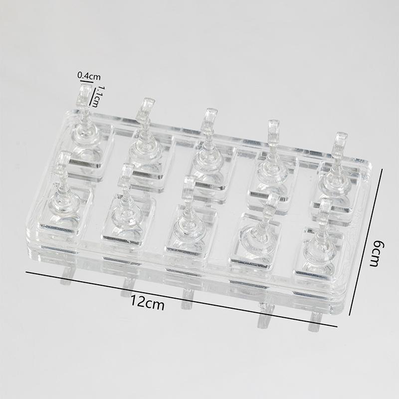 Nail Stand Non-Magnetic False Nail Tips Holder For Cat Eye Gel Press On Nails Display Rack Acrylic Nail Painting 1/5/10 Grids