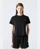DESCENTE Women'S Cooling Semi-Crop Short Sleeve T-Shirt Black Sr112Pts14