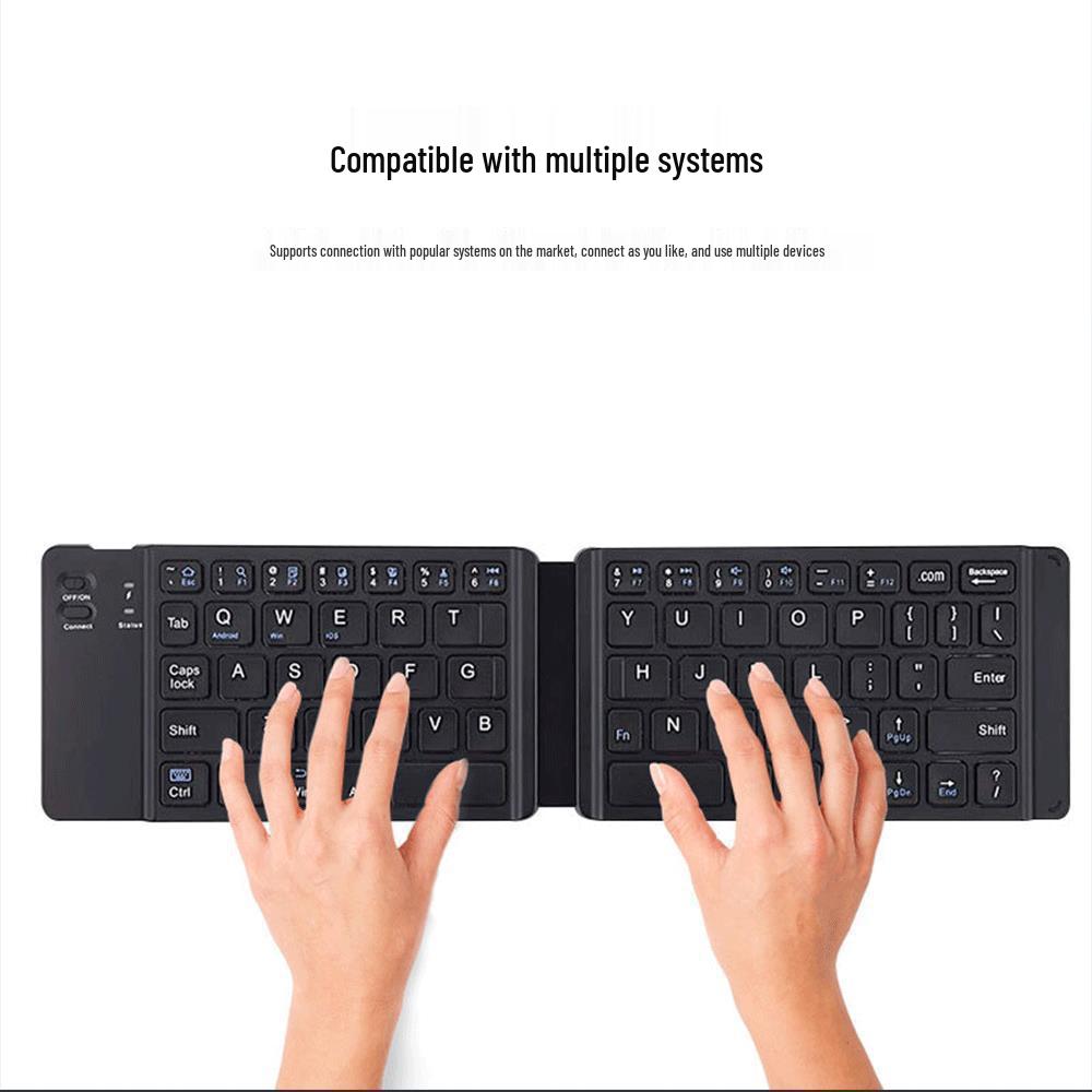 Foldable Bluetooth Keyboard & Silent Mouse Set for Huawei, iPads, Tablets