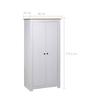 VidaXL Pin Massif Garde-robe Penderie Armoire de Rangement Stockage Armoire de Vêtements Chambre à Coucher Maison Blanc 282666
