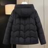 Women's Hooded Coat Ladies Winter Cotton Coat Thickened Warm Jacket